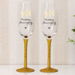 SET PAHARE SAMPANIE CU SCLIPICI, CADOU PENTRU NUNTA DE AUR - DSWG10350; Cadouri deosebite care pot fi gasite pe www.dream-store.ro
