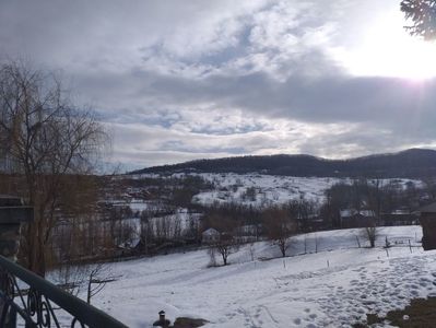 ; Vedere dinspre mănăstirea Govora  ianuarie 2019
