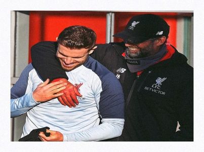 ;ϟ 　69th 　⚽ 　07.february.2019; hendo and our dad jurgen klopp♥♥
