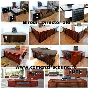 Birouri-directoriale-executiv-lux-5-CS; Cu un design aparte birourile directoriale se caracterizează prin îmbinarea de structuri și prin combinația de finisaje din MDF melaminat.
