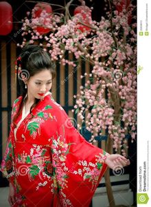portrait-young-beautiful-girl-red-kimono-20858613