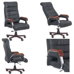 fotoliu-de-birou-maro-negru-3; Scaune elegante pentru birou tip recliner cu spatar inalt-
