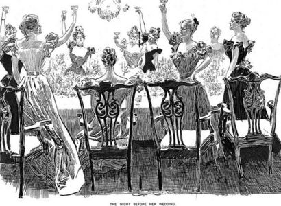 Gibson Girl Illustration by Charles Dana Gibson. The night before her wedding
