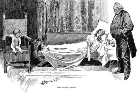 Gibson Girl Illustration by Charles Dana Gibson. When doctors disagree