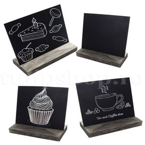 Etichete receptie cu tabla de scris 15x12cm; Pret: 25 Lei/buc. Tabla de scris are dimensiuni generoase de 15 cm cu 12 cm, dimensiuni suficiente pentru a fi evidenta.

