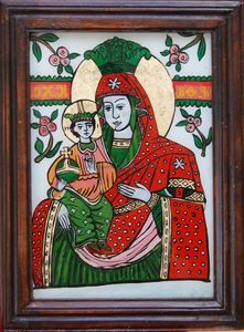 Grigore C.Ursu(1922-2009)-Icoană. Pictură pe sticlă 712