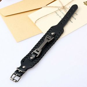 Kevlar Black Leather Bracelet_85 de lei