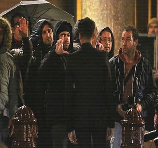 — Într-un final, el este cel care ocolește mașina pentru a ajunge pe partea lui Gigi, având să se; oprească undeva în spatele ei înainte de a își plasa o palmă peste talia ei. Capul și-l apleacă, buzele revenindu-i în dreptul urechii sale, rostind următoarele: “Păcat că a fost nevoie să spui asta,
