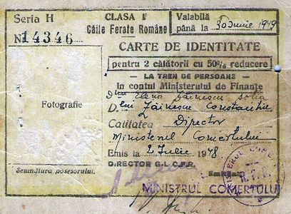 1948.06.02 BUC., C.ZAINESCU, DIRECTOR IN MIN.COMERTULUI, REDUCERE CFR CL I