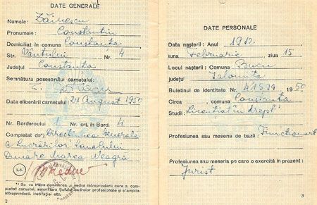 1950.08.21 C-TA, C.ZAINESCU, CARNET DE MUNCA 2