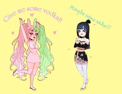 bun bun collab on facebook; haruki senko and Russian mommy <3
