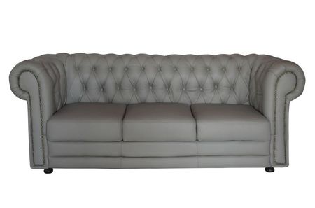 Canapea REXOGOLD piele gri