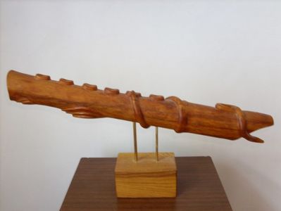 52.MUGUR DE FLUIER * WHISTLE BUD; lemn  de cireş        50 cm
