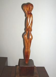 60. SĂRUTUL II * THE KISS II; lemn de mahon       48 cm
