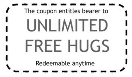 Hero received a coupon for unlimited hugs in case he experiences other mental breakdowns, from Gizi.