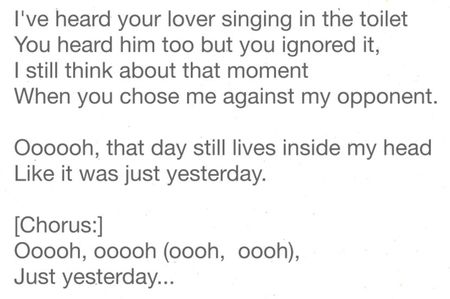 to Ellie, from Niall: some snippets of his new&unreleased song written for her.