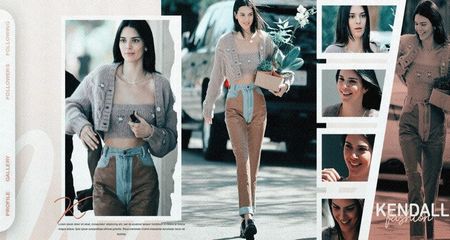 Kendallℐẹṇṇẹṛ ‹hits the streets of ṆỴC̣.; Ken was seen wearing a lavender crochet tube top with a matching cropped sweater that also featured tiny yellow flowers on it. She opted for a pair of vintage jeans with cool leather in the front.
