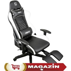 scaun-gaming-abko-ag21-negru-alb-959624-1; 10 scaune de gaming ieftine din oferta magazinului IT Galaxy
