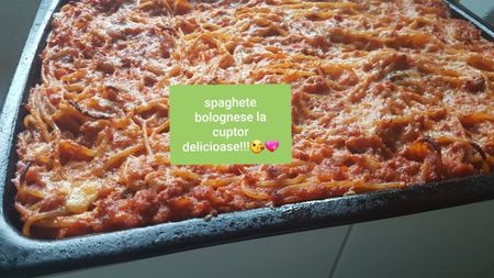 Spaghete bolognese la cuptor delicioase