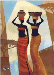 stilizare-doua africane-25,5x35 cm-45 anchor