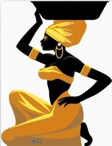 africana in galben-25x32,6 cm-19 anchor