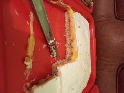 Prajitura cu crema de lamaie si crema de smantana
