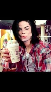 It says Peter pan on the cup because Michael believed that he was the modern day Peter pan.jpeg