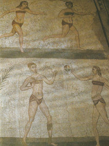 Piazza Armerina. Vila romană. Mozaic din sala de gimnastică