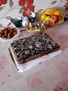 Prăjitură cu vișine și gem ❤️