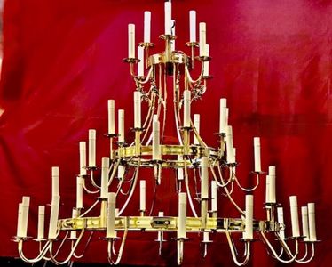 Candelabru hol; Candelabre la comandă holuri înalte, sală evenimente ( ex: 48 becuri )
