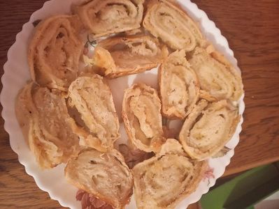 strudel cu mere si nuca de cocos, de post