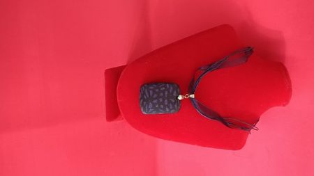 Colier organza cu pandantiv fimo