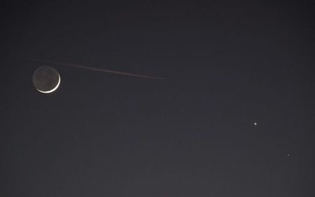 Conjunctie Luna noua in Varsator cu Venus si Saturn; 23 ian. 2023
foto: Elias Chasiotis
