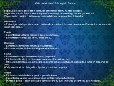 Cele mai ciudate 22 legi din Europa