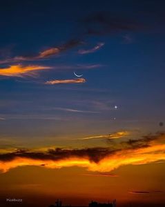 Conjunctie Luna, Venus si Saturn; 22 ian. 2023
poza preluata de pe FB
