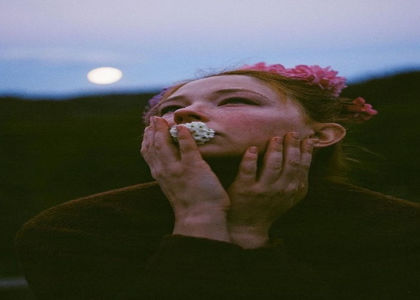 Photoshoot with Azure.; We let Cordelia pick the flowers.
