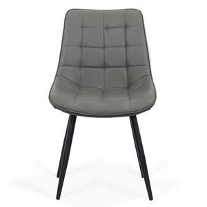 scaun-bucatarie-piele-eco-BUC-206P-gri-800-800-3; Scaune de bucătărie din piele ecologică și cadru metalic negru BUC 206P Gri
