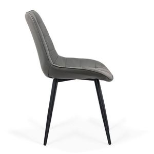 scaun-bucatarie-piele-eco-BUC-206P-gri-800-800-5; Scaune de bucătărie din piele ecologică și cadru metalic negru BUC 206P Gri
