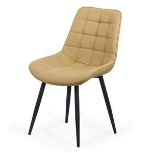 scaun-bucatarie-piele-eco-BUC-206P-bej-800-800-2; Scaune de bucătărie din piele ecologică și cadru metalic negru BUC 206P Bej
