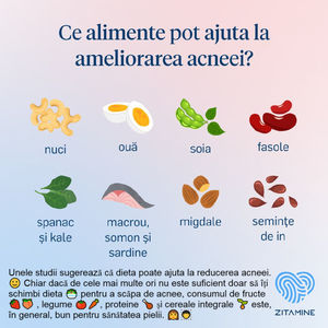 Ce alimente pot ajuta la ameliorarea acneei?