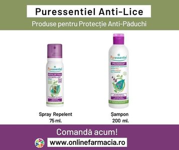 Puressentiel Anti-Lice - Onlinefarmacia; Produse pentru Protectia Anti-Paduchi www.onlinefarmacia.ro
