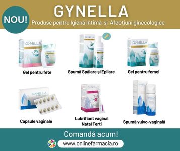 Gynella - Farmaciaonline; Produse cosmetice pentru igiena intima afemeilor in fiecare etapa avietii www.onlinefarmacia.ro
