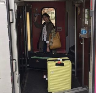 Trains, cons: bloody old, move at snail’s pace, full of senile people, stink, have bumpy seats.; pros: bring the girlfriend home.
