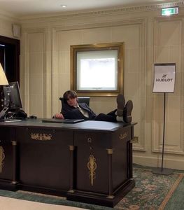 Penn′s on a day off, so I′m the boss today. Angela, be a star and fetch me a cuppa coffee, would ya?