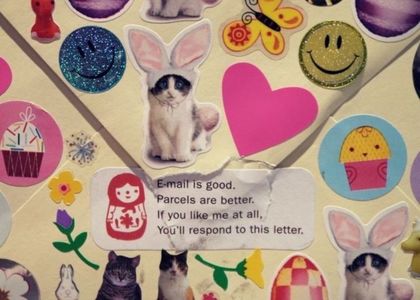 down-where? — we don’t even have stairs!; the after-party is slumber, — and youʼre not allowed to let me sleep alone on my birthday. (do you regret missing the solar eclipse?)
