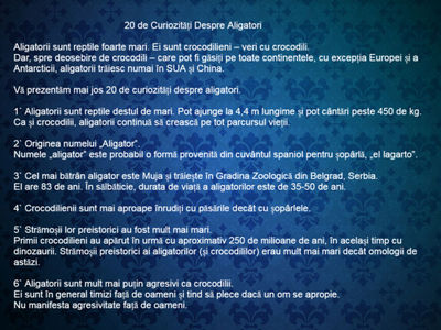 20 de curiozitati despre aligatori