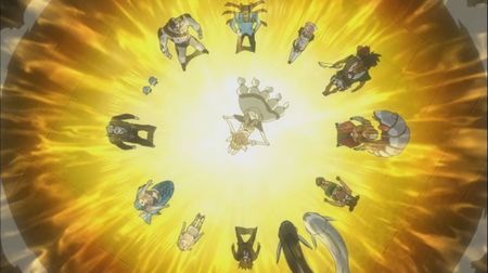 Day 19 - Most epic scene ever - Lucy and Yukino close the Eclipse Gate, Fairy Tail; Asta e la sentiment ;;w;;
