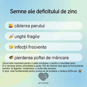 Semne de deficitului de zinc