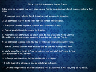 20 de curiozitati interesante despre Franta