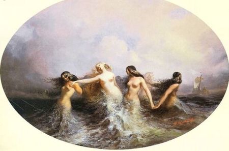 in the twelfth book of the odyssey, the sirens are somewhat vaguely described as two creatures; that sit in an island–meadow, and enchant men with their clear song –– in euripides’ helena 172, they are ‘winged maidens’
